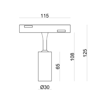 Светильник 3W 40&deg; CREE1304 240LM 3000К/4000К (ALMG-M03-1 GD)