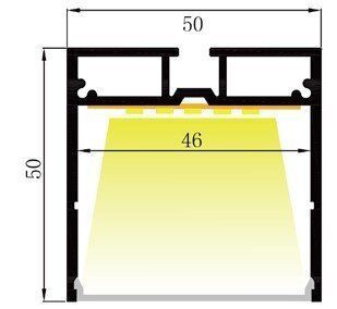 LED-профиль ALUMLED подвесной LP5050C с рассеивателем, 2 метра