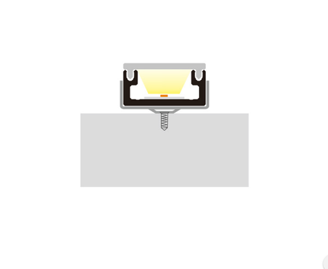 LED-профиль ALUMLED LP1608B1 с рассеивателем, 2 метра