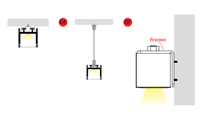 LED-профиль ALUMLED подвесной LP2525F с рассеивателем, 2 метра