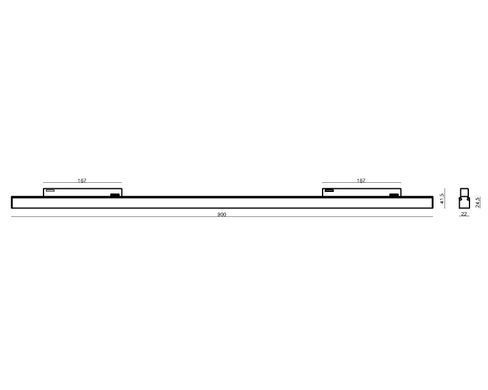 Светильник линейний 36W 120&deg; Osram3030 2880LM 3000К/4000К (ALMG-M07 36W WH)
