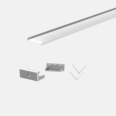 LED-профиль ALUMLED врезной LT2610 с рассеивателем, 2 метра