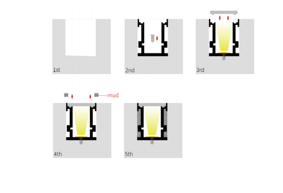 LED-профиль ALUMLED напольный LP26211 с рассеивателем, 2 метра