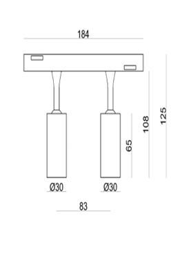 Светильник 2х3W 40&deg; CREE1304 480LM 3000К/4000К (ALMG-M03-2 BK)