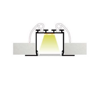 LED-профиль ALUMLED врезной LT46251 с рассеивателем, 2 метра