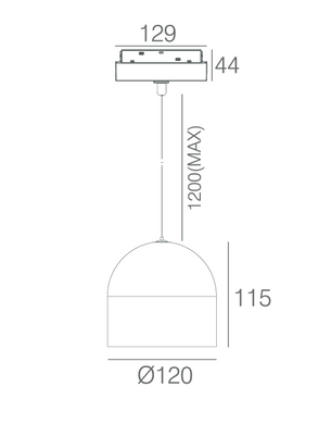Светильник подвесной 16W 80&deg; CREE 1100LM CCT (ALMG-P120 16W CCT WH)