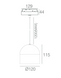 Светильник подвесной 16W 80&deg; CREE 1100LM CCT (ALMG-P120 16W CCT WH)