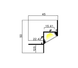 LED-профиль ALUMLED LD45501 с рассеивателем, 2 метра
