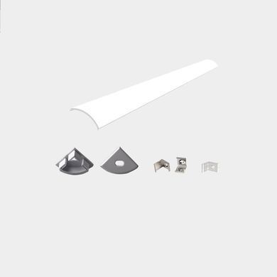 LED-профиль ALUMLED угловой LP1616 с рассеивателем, 2 метра