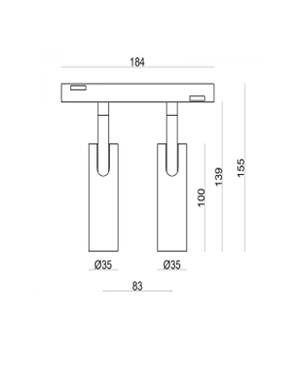 Светильник 2х7W 30&deg; CREE1304 1120LM 3000К/4000К (ALMG-M01-2 GD)