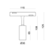 Светильник 3W 40&deg; CREE1304 240LM 3000К/4000К (ALMG-M03-1 BK)