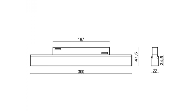 Светильник линейний 12W 120&deg; Osram2835 960LM 3000К/4000К (ALMG-M07 12W BK)